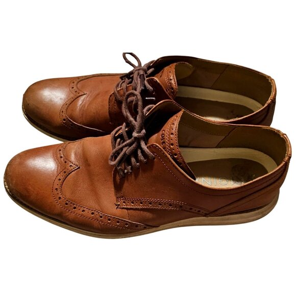 Cole Haan Men's Wingtip Oxford Shoes Size 12M Leather Brown Lace-Up Brogue Dress - Picture 4 of 12